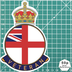 Royal Navy Veteran UV Laminated Decal redplume