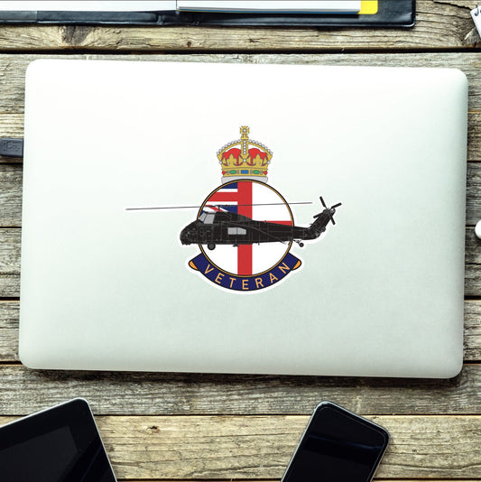 Royal Navy Wessex Veterans Vinyl Sticker - White Ensign Design redplume