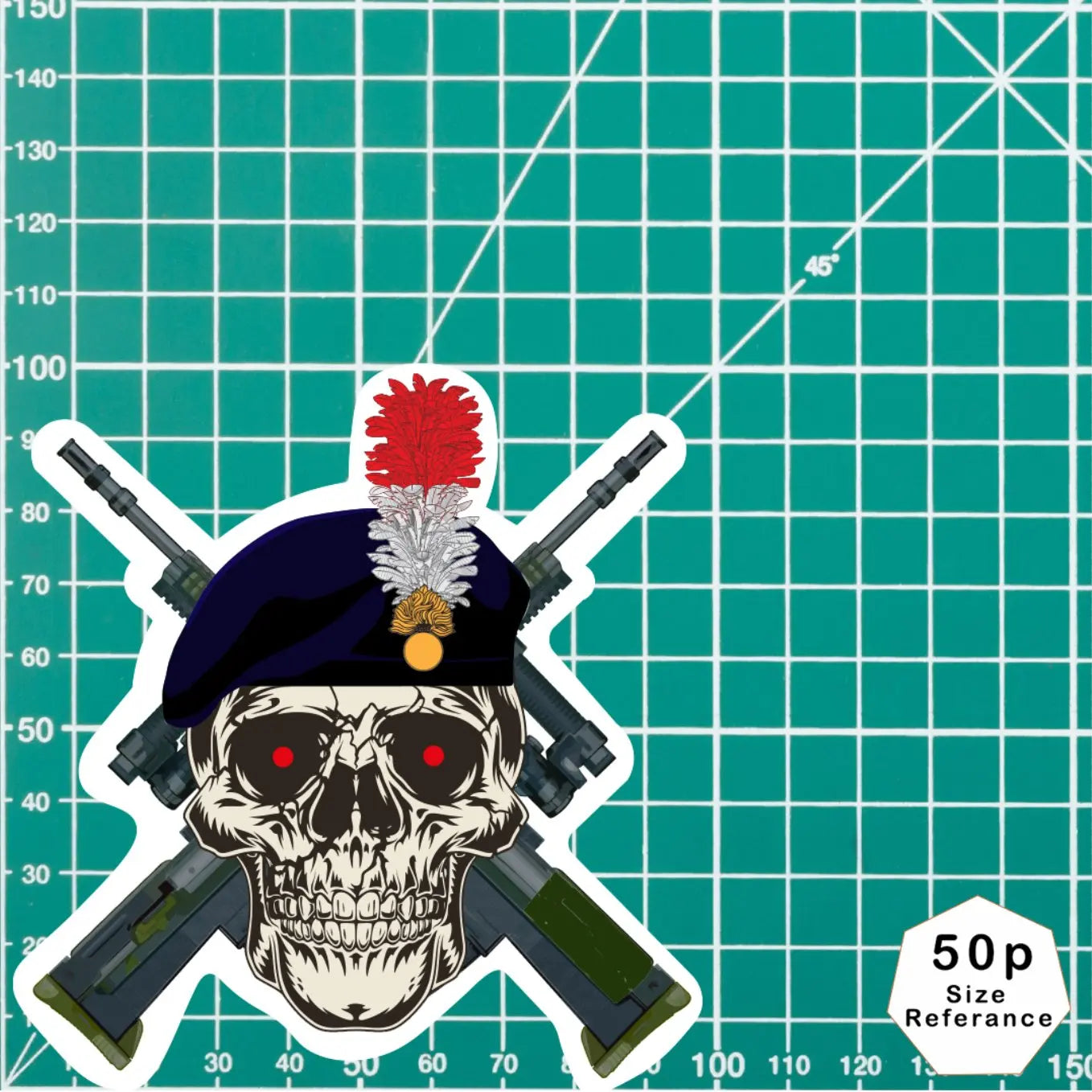 Royal Regiment of Fusiliers RRF High-Quality Vinyl Sticker - 100mm redplume