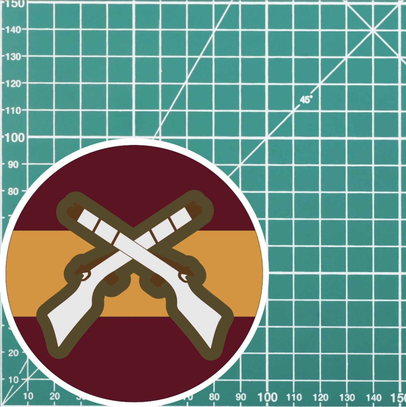 Royal Regiment of Fusiliers Skill At Arms Qualification Sticker redplume