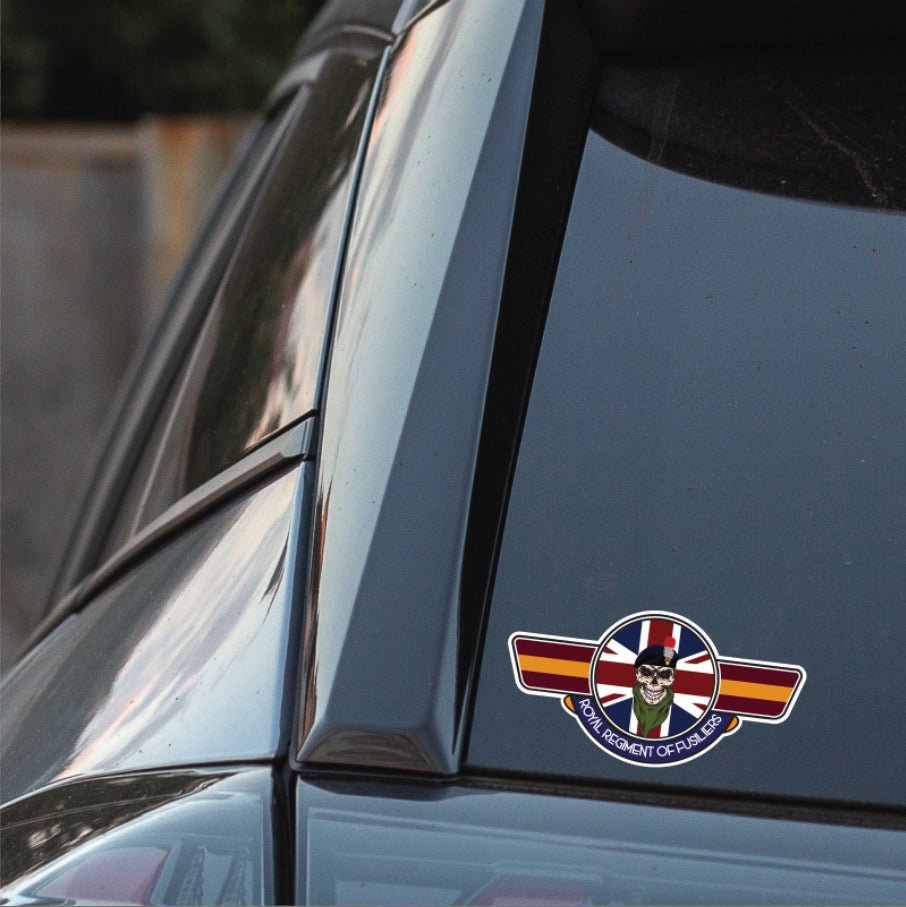 Royal Regiment of Fusiliers UV Laminated Vinyl Sticker - Wings redplume