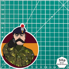 Royal Regiment of Fusiliers Waterproof Sticker, TRF Design redplume