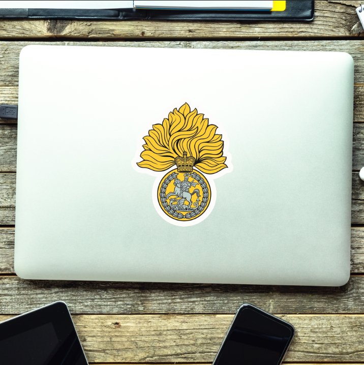 Royal Regiment of Fusiliers Waterproof Vinyl Stickers redplume