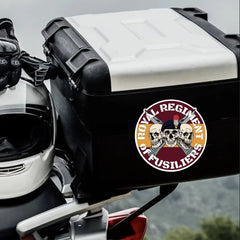 Royal Regiment of Fusiliers Waterproof Vinyl Stickers Three Skull Design redplume