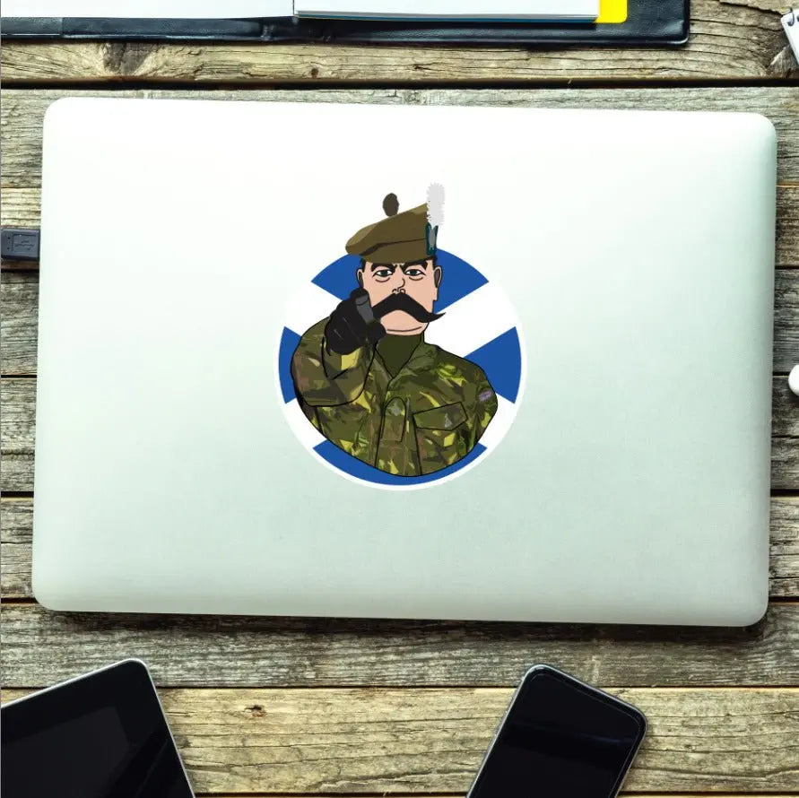 Royal Regiment of Scotland Vinyl Waterproof Sticker, Lord Kitchener Design redplume