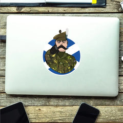 Royal Regiment of Scotland Vinyl Waterproof Sticker, Lord Kitchener Design redplume