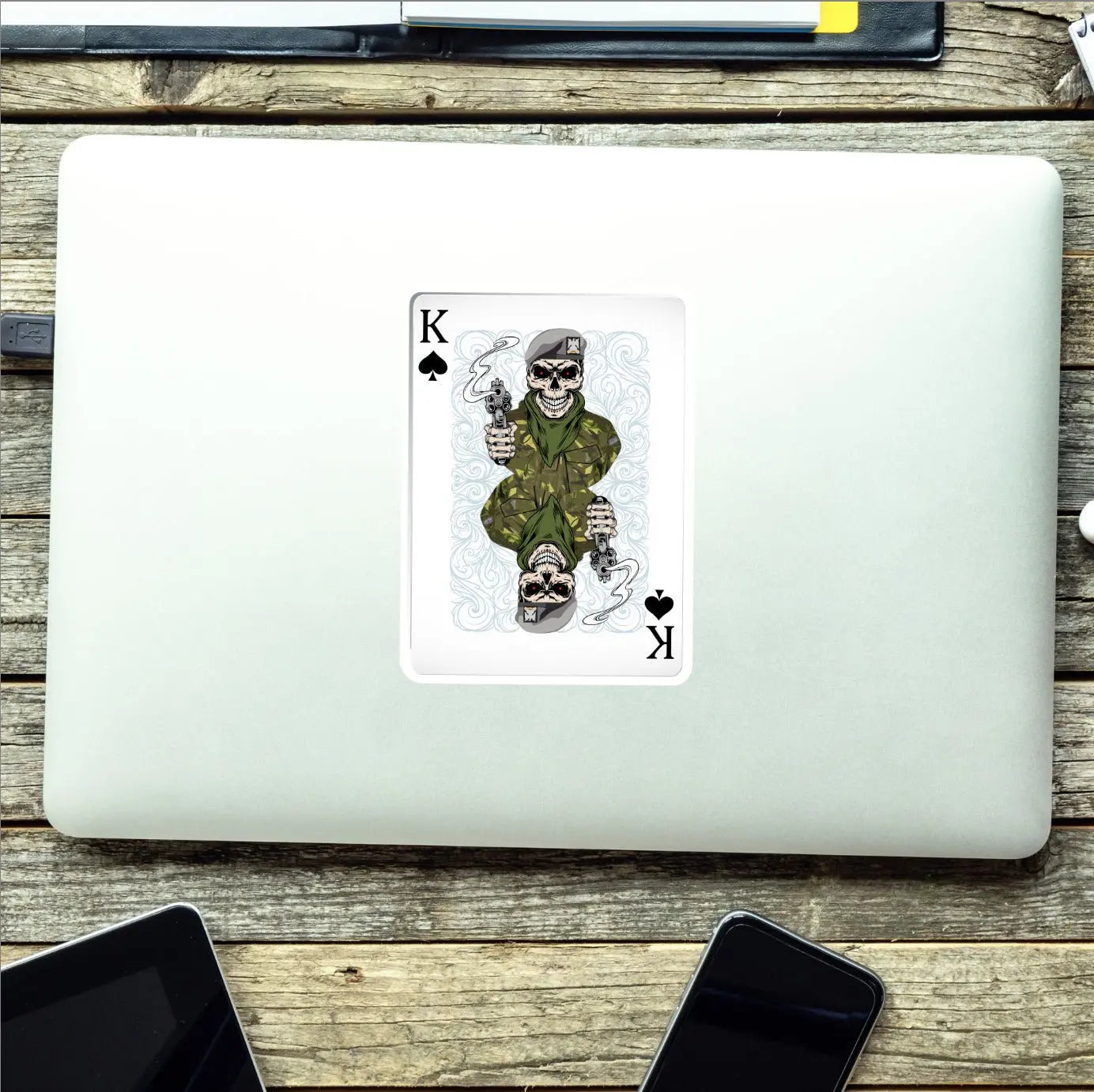 Royal Scots Dragoon Guards King of Spades Waterproof Vinyl Sticker/Decal 10cm redplume