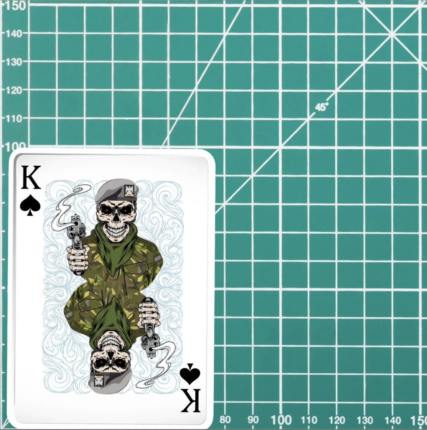 Royal Scots Dragoon Guards King of Spades Waterproof Vinyl Sticker/Decal 10cm redplume