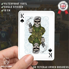 Royal Scots Dragoon Guards King of Spades Waterproof Vinyl Sticker/Decal 10cm redplume