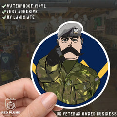 Royal Scots Dragoon Guards Waterproof Sticker, TRF Design redplume