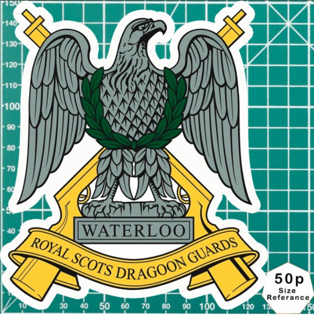 Royal Scots Dragoon Guards Waterproof Vinyl Stickers - FREE SHIPPING redplume