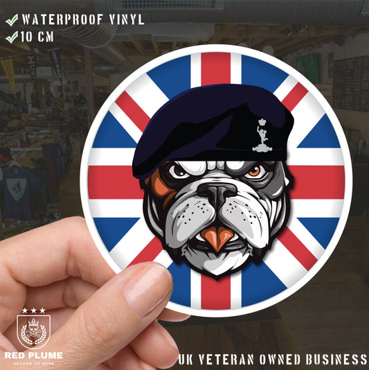 Royal Signals British Veteran Bulldog Decal - 10cm Vinyl Sticker redplume