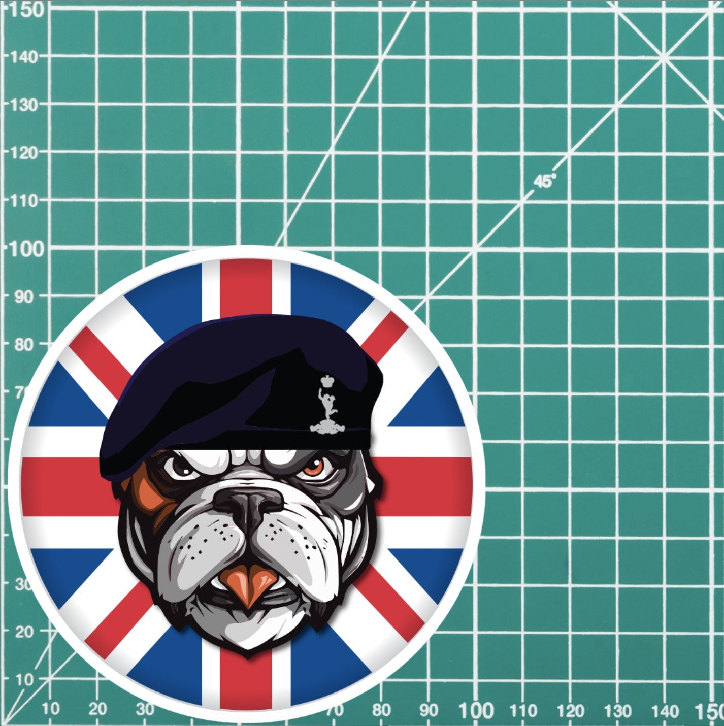 Royal Signals British Veteran Bulldog Decal - 10cm Vinyl Sticker redplume