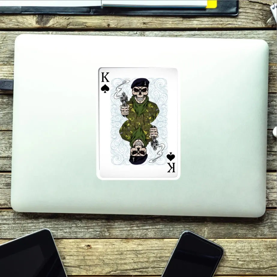 Royal Signals King of Spades Waterproof Vinyl Sticker/Decal 10cm redplume