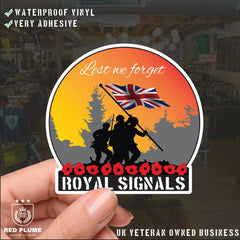 Royal Signals Regiment - 6 Best-Selling Waterproof Stickers bundle redplume
