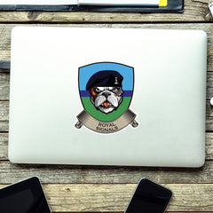 Royal Signals TRF British Bulldog Vinyl Sticker - 10cm redplume