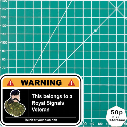 Royal Signals Warning Funny Vinyl Sticker 100mm wide FREE SHIPPING redplume