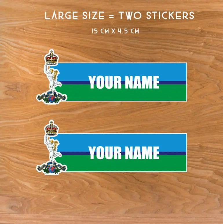 Royal Signals Waterproof Vinyl Name Stickers - Personalised redplume