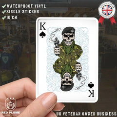 Royal Tank Regiment RTR King of Spades Waterproof Vinyl Sticker/Decal 10cm redplume