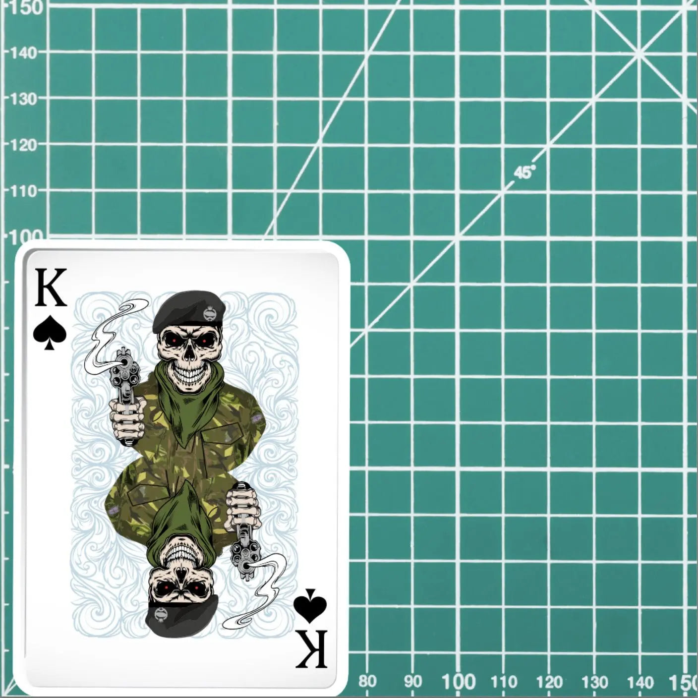 Royal Tank Regiment RTR King of Spades Waterproof Vinyl Sticker/Decal 10cm redplume