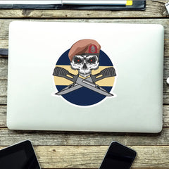 Royal Wessex Yeomanry Car Decal - Stylish Skull and Crossed Bayonets Design redplume