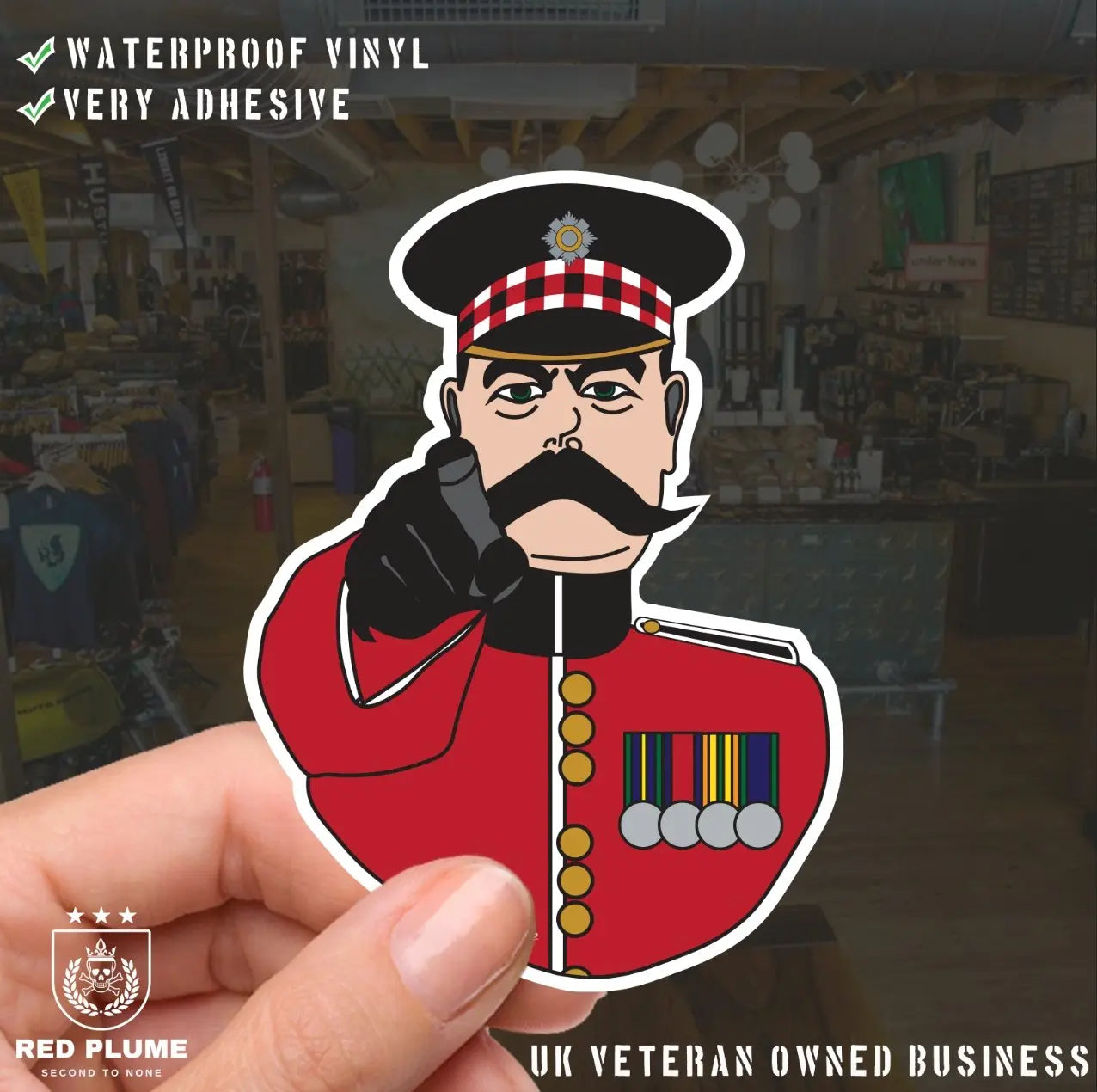 Scots Guards - 6 Best-Selling Waterproof Stickers bundle redplume