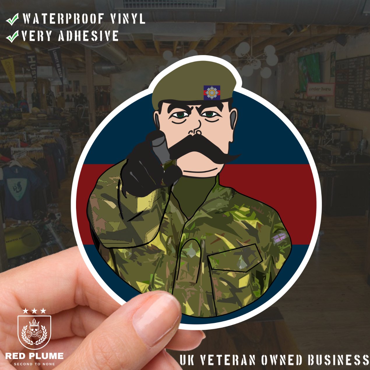 Scots Guards - 6 Best-Selling Waterproof Stickers bundle redplume