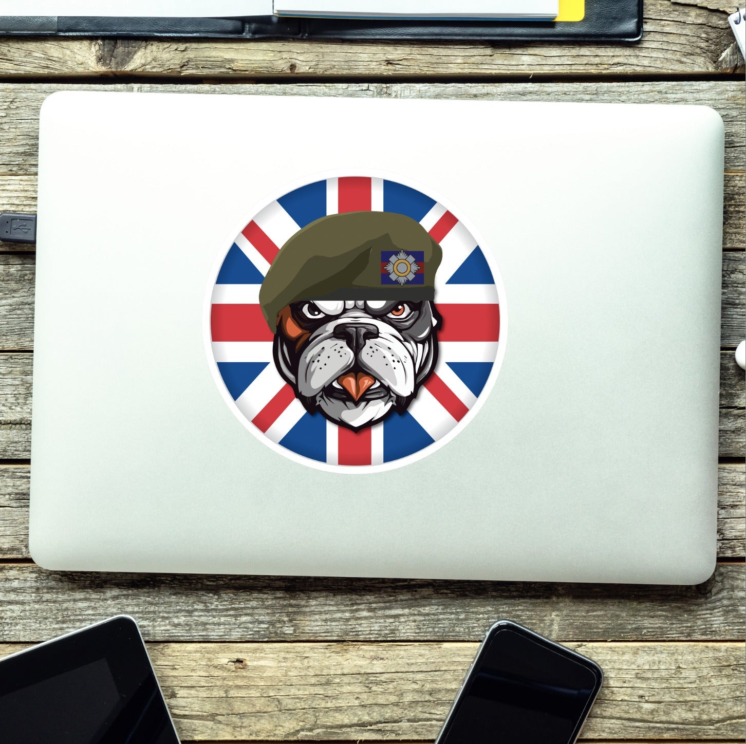 Scots Guards British Veteran Bulldog Decal - 10cm Vinyl Sticker redplume