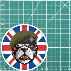 Scots Guards British Veteran Bulldog Decal - 10cm Vinyl Sticker redplume