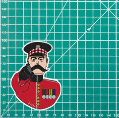 Scots Guards, Lord Kitchener Waterproof Vinyl Stickers, 10cm High redplume