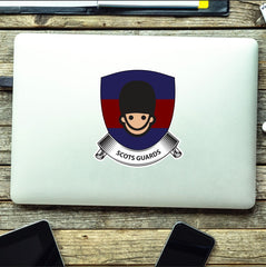Scots Guards Shield Vinyl Sticker - 10cm - UV Laminated redplume
