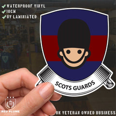 Scots Guards Shield Vinyl Sticker - 10cm - UV Laminated redplume