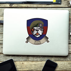 Scots Guards TRF British Bulldog Vinyl Sticker - 10cm redplume