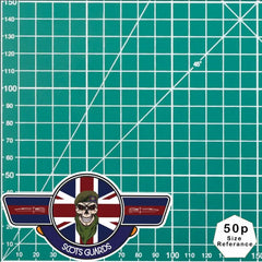 Scots Guards UV Laminated Vinyl Sticker - Wings redplume