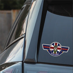 Scots Guards UV Laminated Vinyl Sticker - Wings redplume