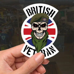 Scots Guards Veteran Waterproof Vinyl Decal/Sticker Skull and Union Jack redplume