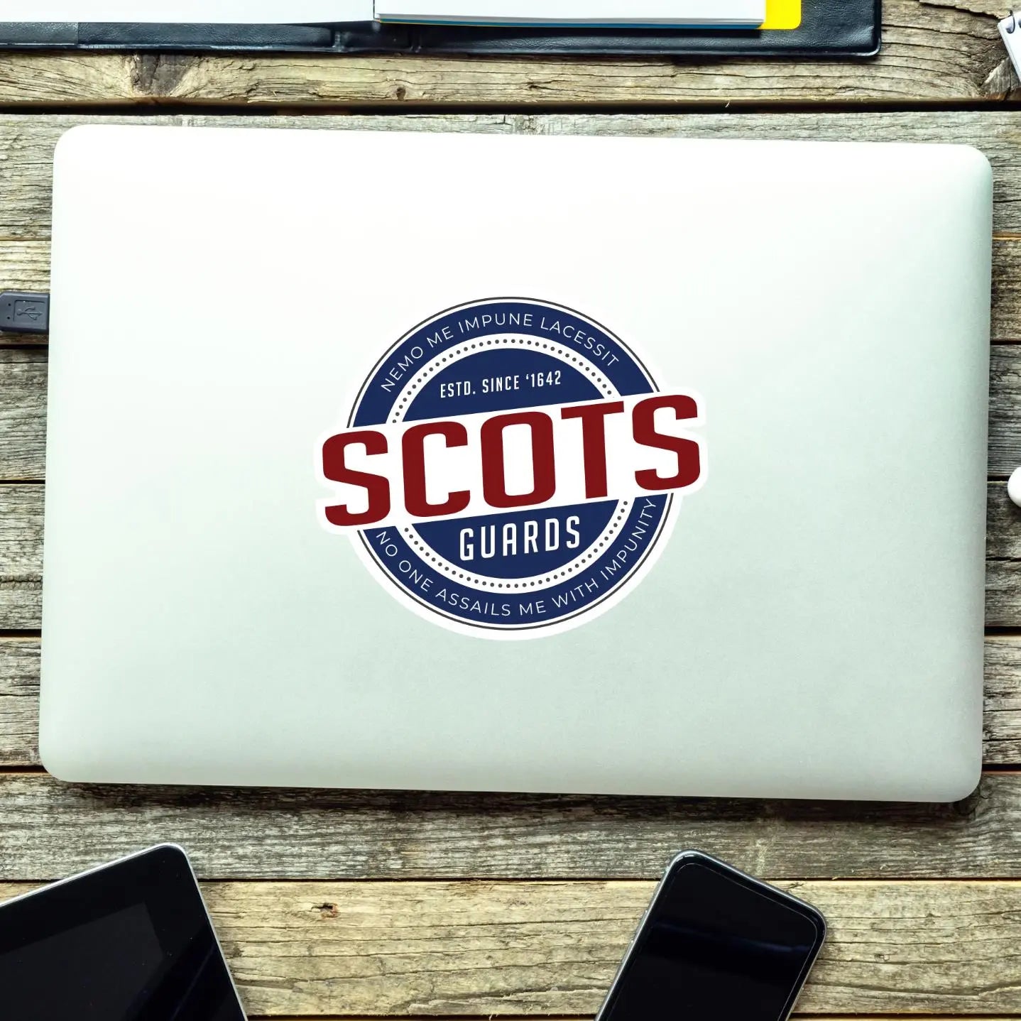 Scots Guards Waterproof Vinyl Sticker - Retro redplume