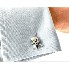 Scull and Crossbones Cufflinks redplume