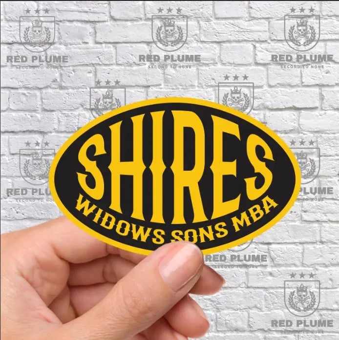 Shires Oval Vinyl Stickers/Decals redplume