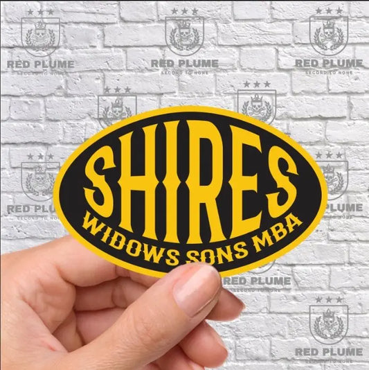 Shires Oval Vinyl Stickers/Decals redplume