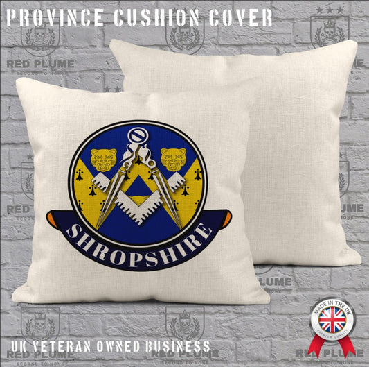 Shropshire Freemasons Cushion Cover redplume