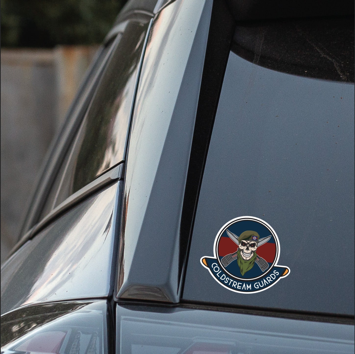 Skull Crest Coldstream Guards Vinyl Sticker | 10cm | UV Laminated | redplume