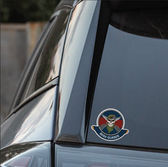 Skull Crest Irish Guards Vinyl Sticker | 10cm | UV Laminated | redplume