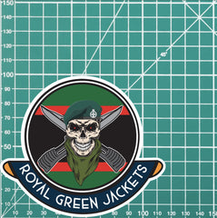 Skull Crest Royal Green Jackets Vinyl Sticker | 10cm | UV Laminated | redplume