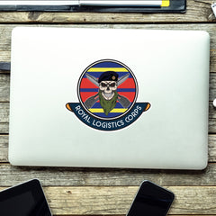Skull Crest Royal Logistics Corps Vinyl Sticker | 10cm | UV Laminated | redplume