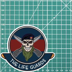 Skull Crest The Life Guards Vinyl Sticker | 10cm | UV Laminated | redplume