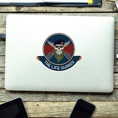 Skull Crest The Life Guards Vinyl Sticker | 10cm | UV Laminated | redplume