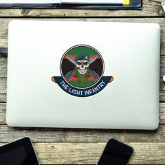 Skull Crest The Light Infantry Vinyl Sticker | 10cm | UV Laminated | redplume