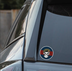 Skull with Grenadier Guards Beret TRF Vinyl Sticker - 10cm redplume