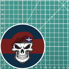 Skull with Guards Parachute Platoon Beret TRF Vinyl Sticker - 10cm redplume